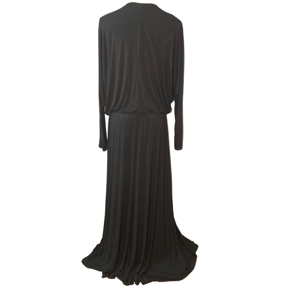 💎REVOLVE | Riller & Fount Black Faux Wrap Maxi Dress - Picture 2 of 9